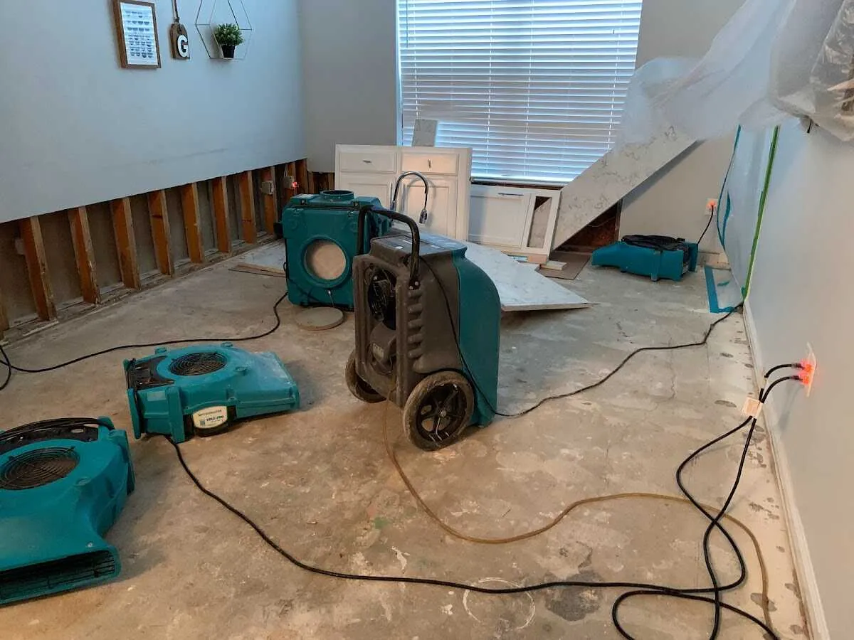 Dehumidifier in flood-cut room for Water Damage Restoration in East Fishkill
